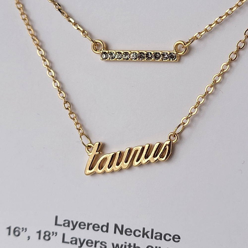 Taurus Zodiac Layered Necklace